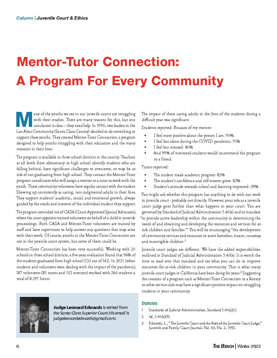 Bench 2023.1Edwards | Mentor Tutor Connection